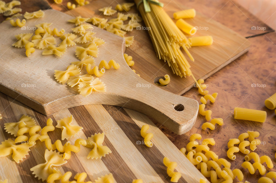 Different types of pasta