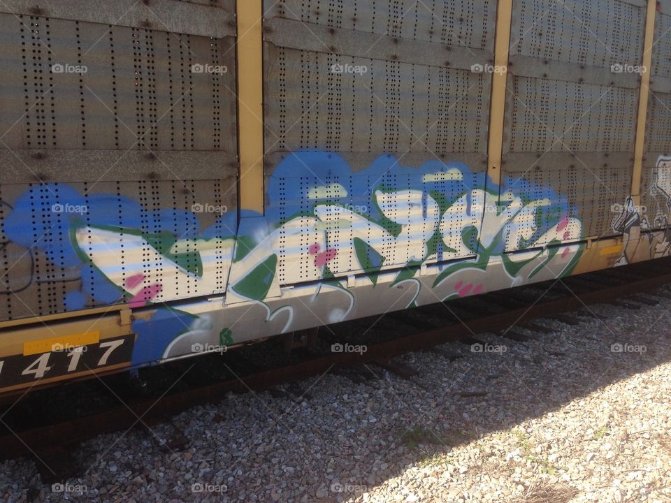 Rail car train graffiti 