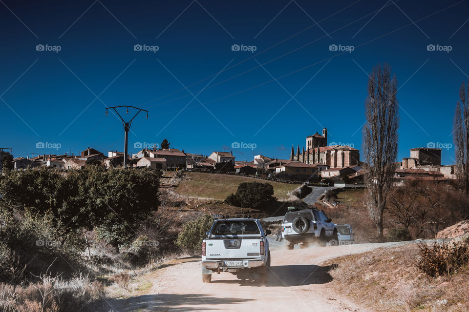 Cars arriving to the Village 