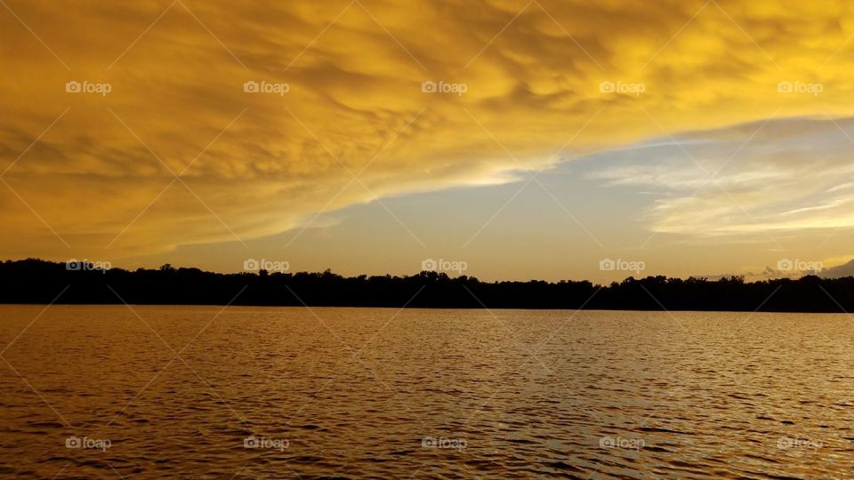 sunset on the croaker hole.
