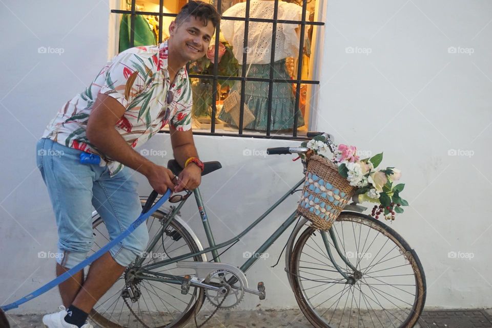 Decoracion#bycicle#flowers#human