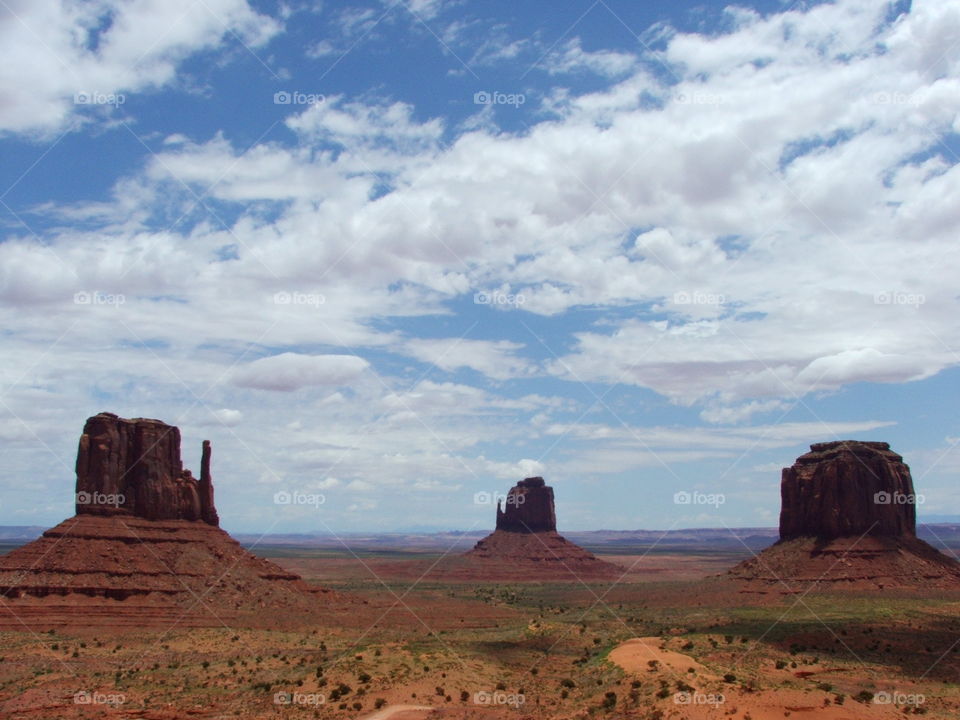 Monument Valley. A sunny day at Monument Valley