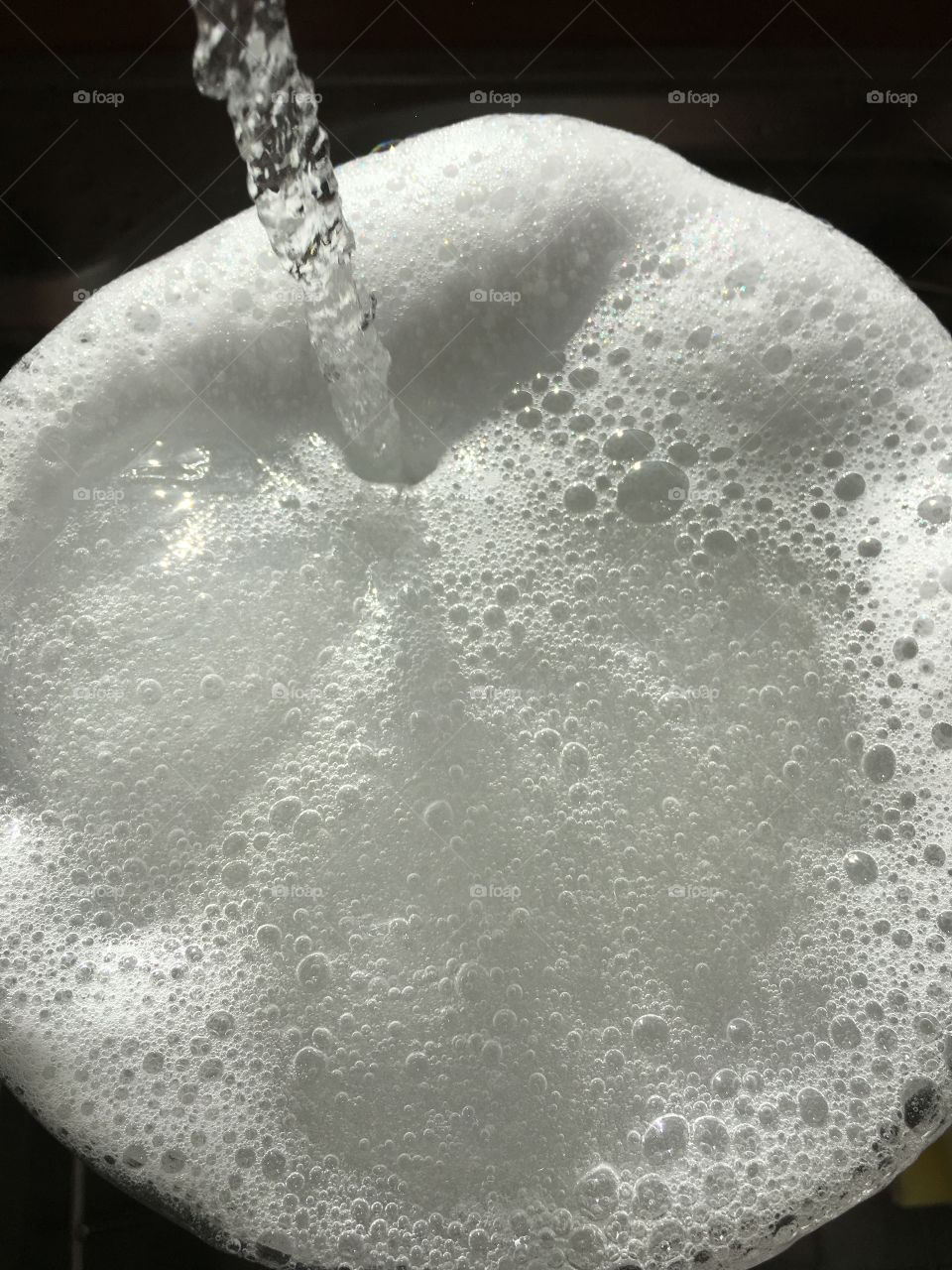 Overflowing bubbles. 