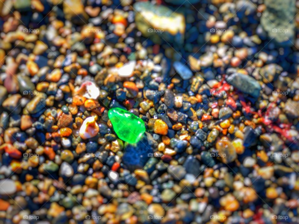 Beautiful Beach Glass, Sea Glass In It’s Natural Environment. Wonderful Canvas Art!  