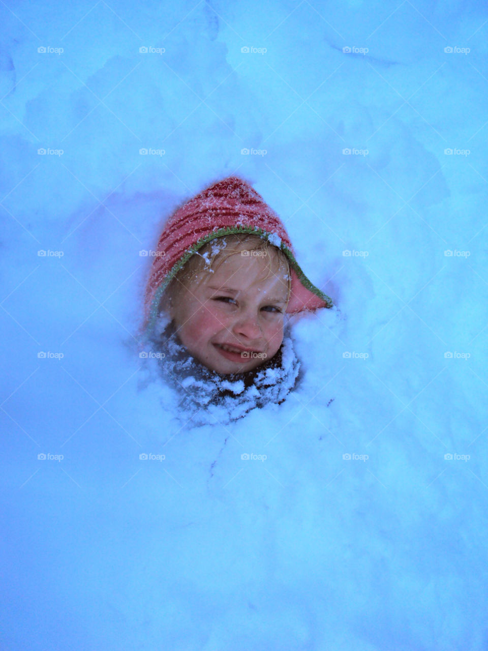 snow. girl. denmark. fuzzy. pink hat. happy by snutten
