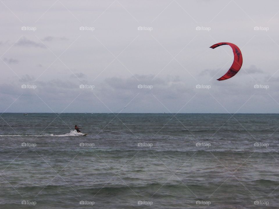 Recreation. Kite Surfing in Hawaii