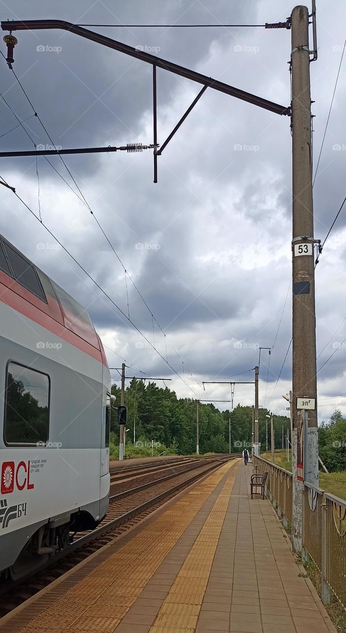 public transport, electric train station