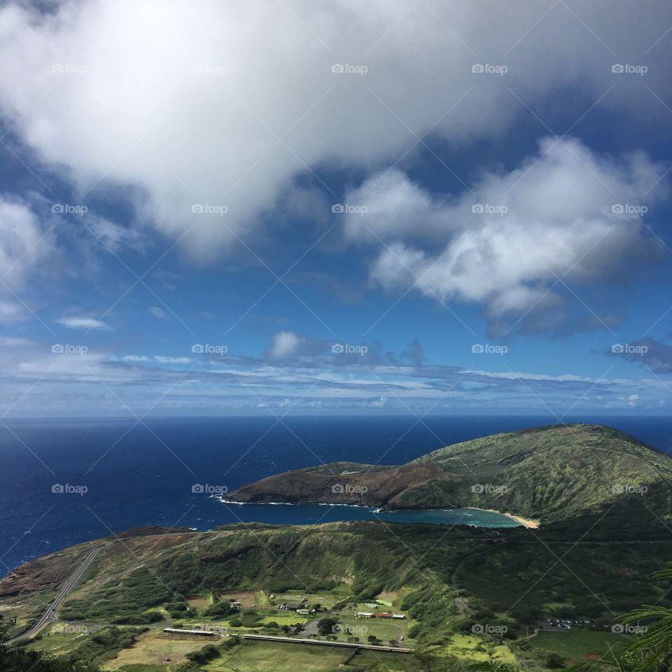 View from Koko Head in Oahu, Hawaii
