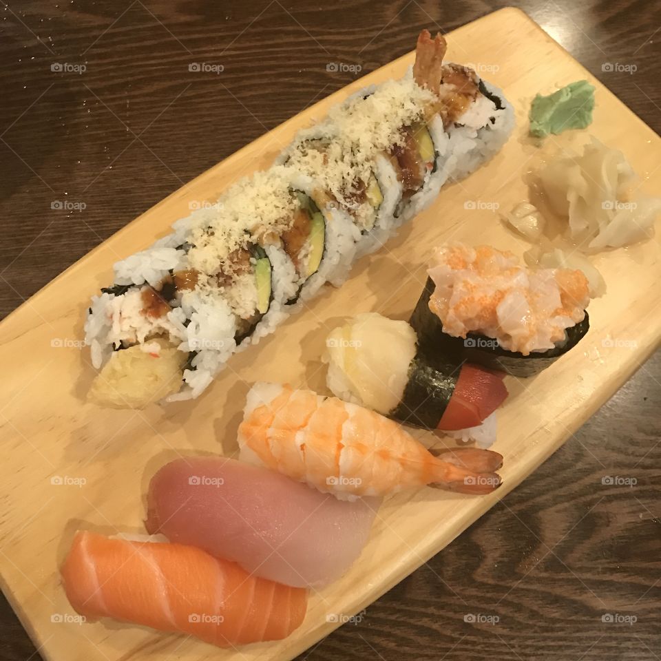 Sushi, Fish, Salmon, Rice, Seafood