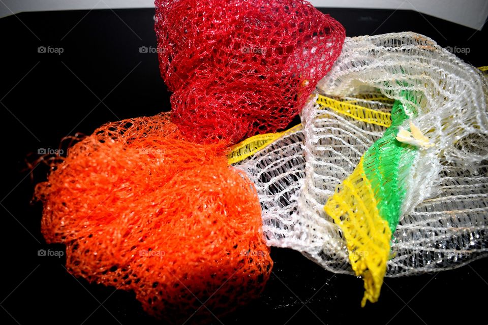 Net , thread, strong, multi colours ,