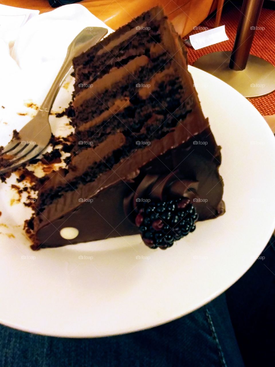 Delicious Chocolate Cake w/Blackberry