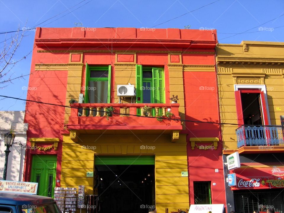 Buildings. Colorful Palermo District in Buenos Aires