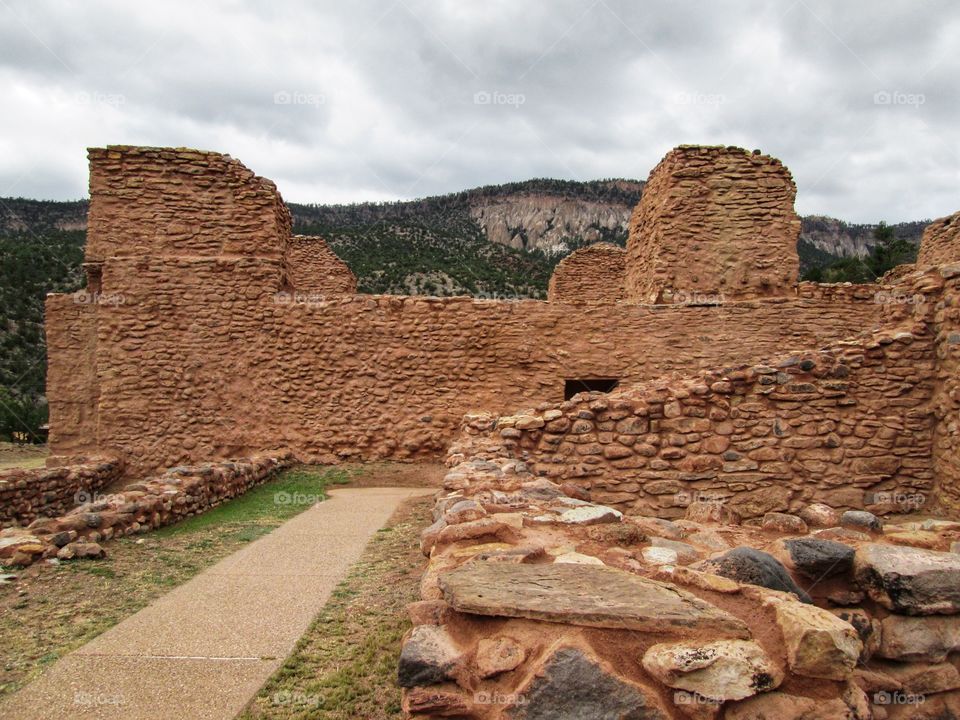 Ruins at Jemez pueblo 