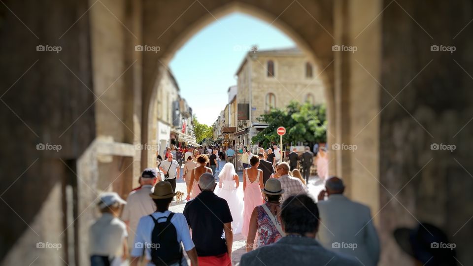 Wedding in a old town. Taken in Camorgue in France.