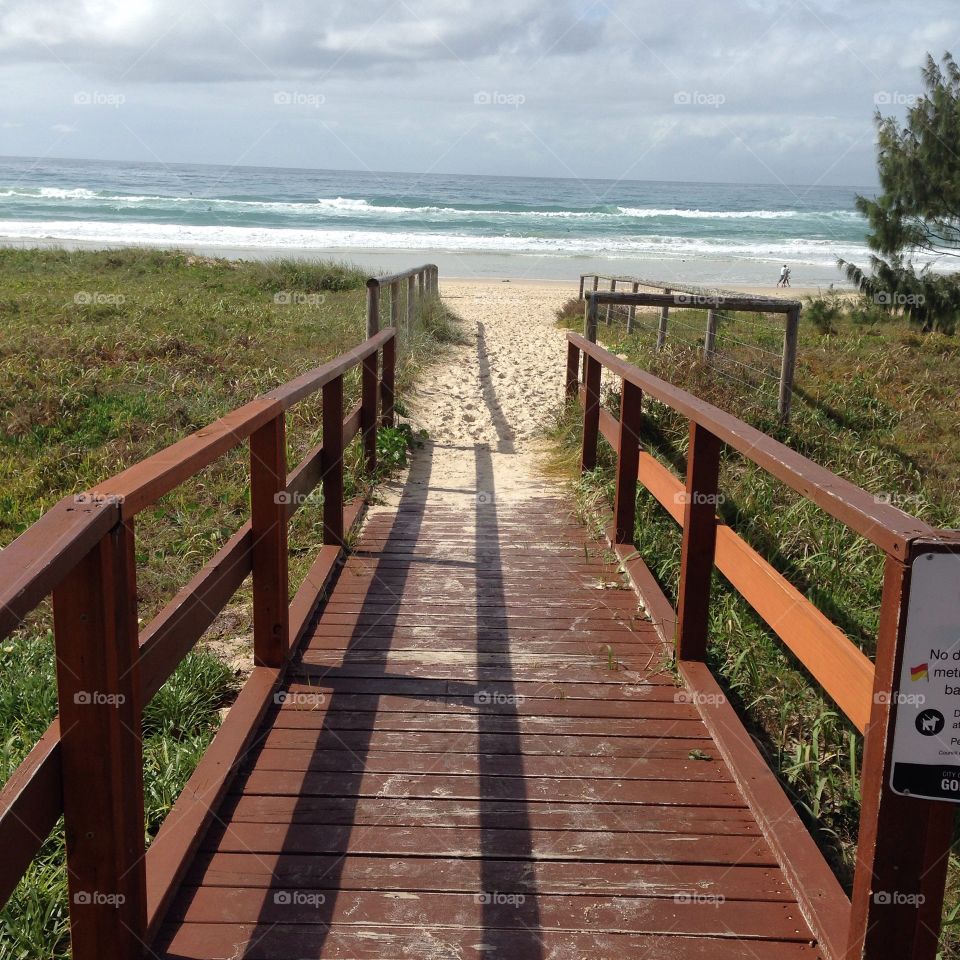 Entrance to Mermaid Waters Beach, Australia 