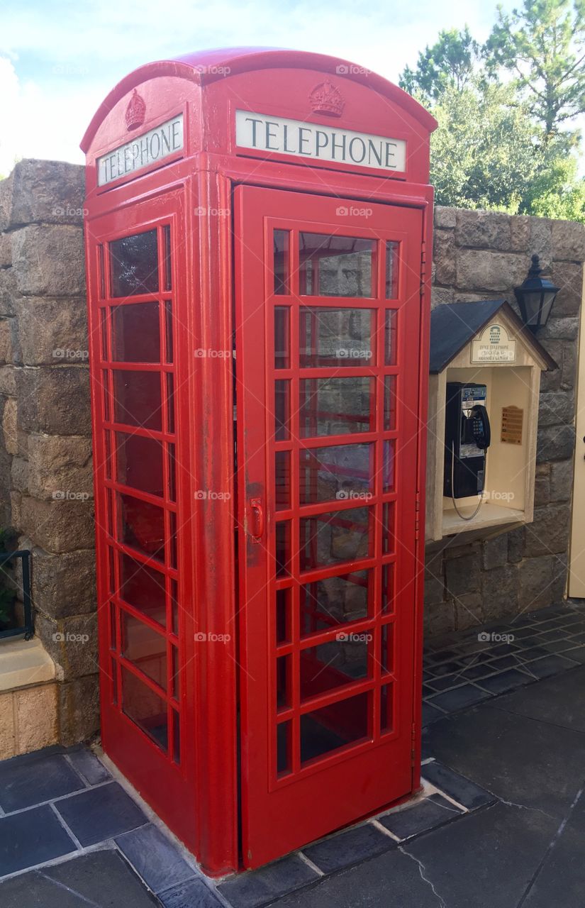 Red British Phone Booth 