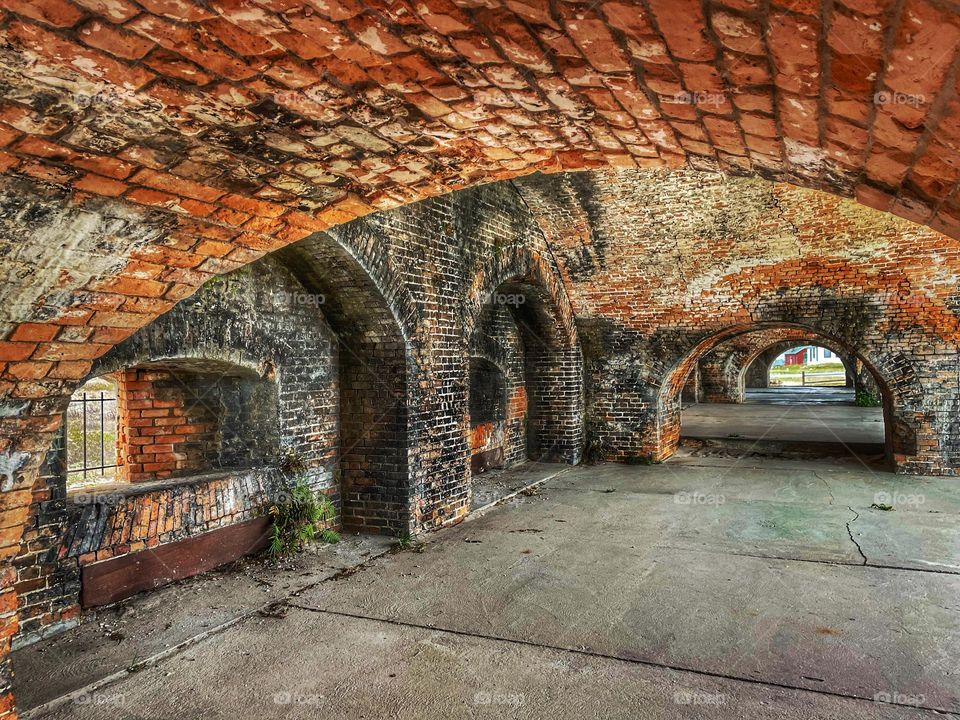 Standing inside Fort Pickens in Pensacola 
