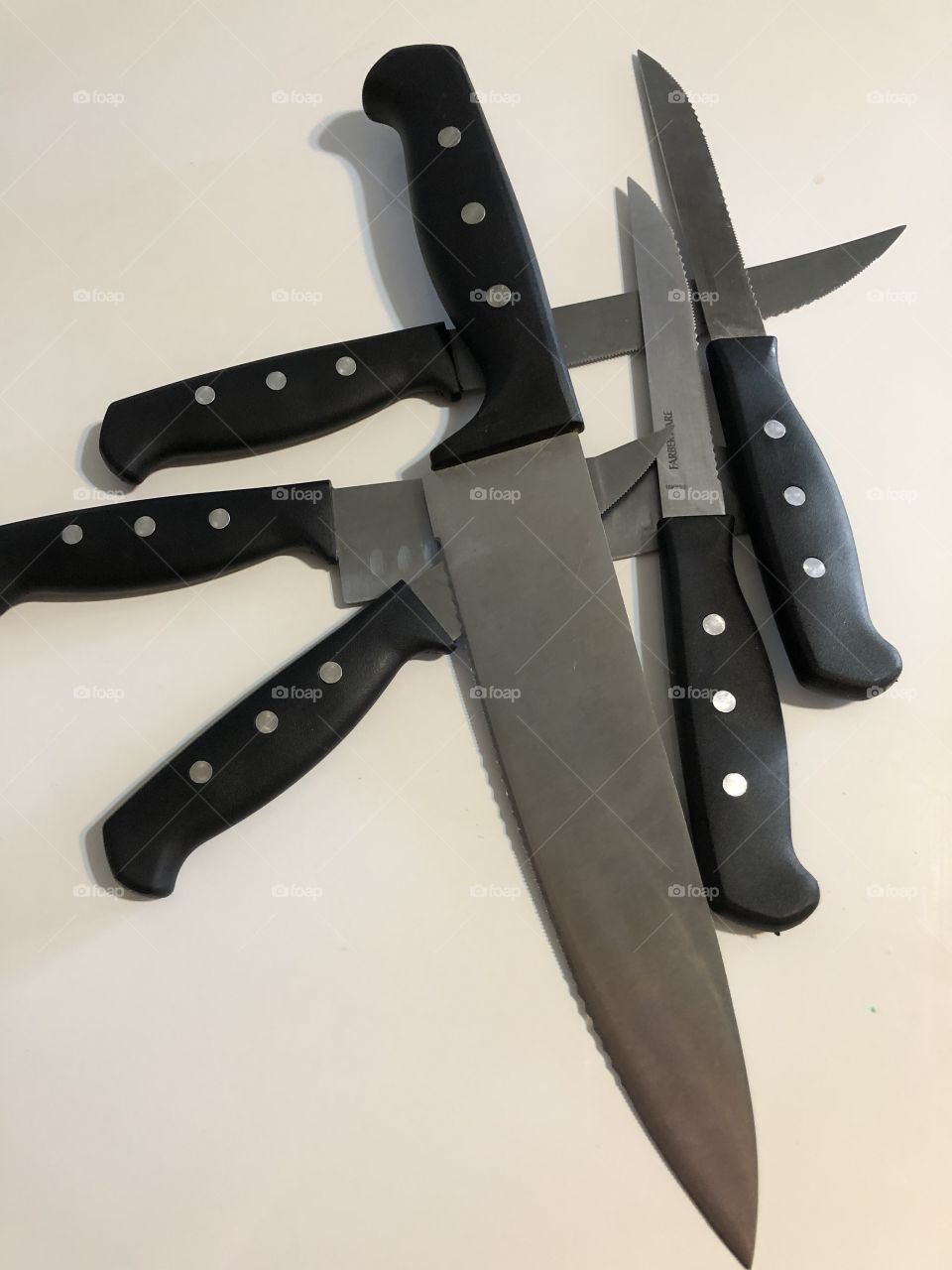 Knives. Black handles