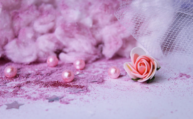 pink glitter rose