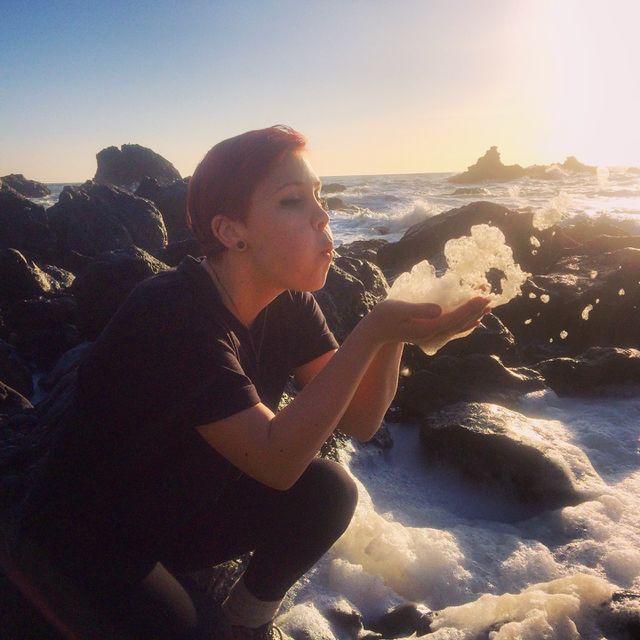 Blowing Ocean Foam