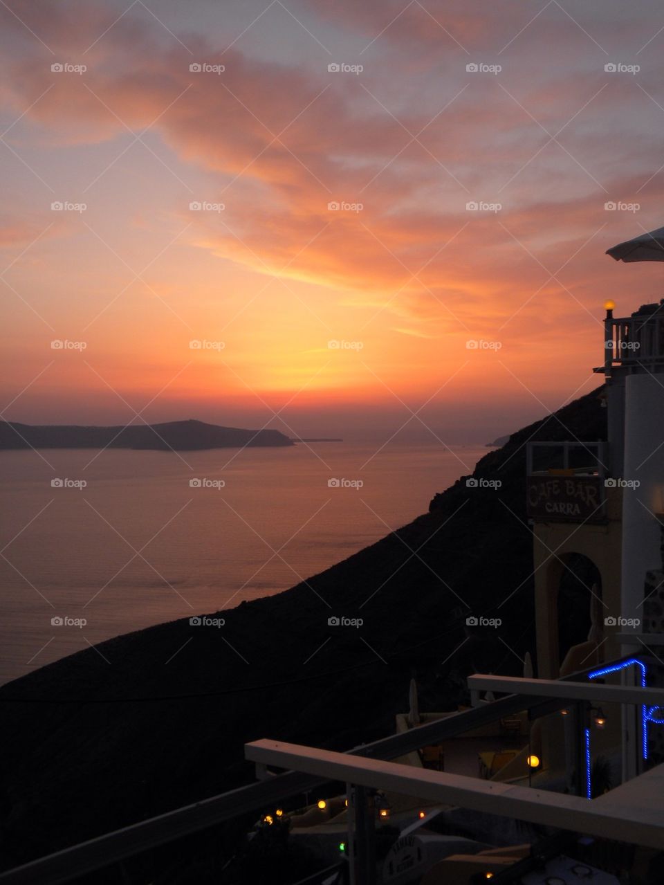 Sunset over Santorini 