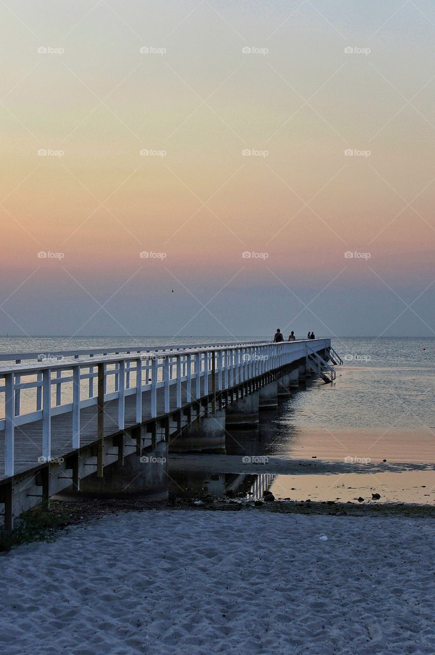 Jetty in sunset