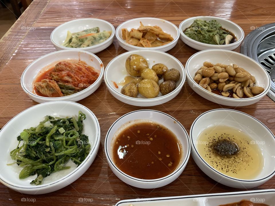 Korean grill side dishes