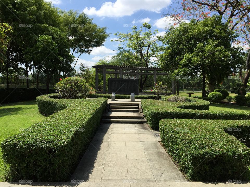 Chinese Gaden. Nation park in Bangkok city, Thailand