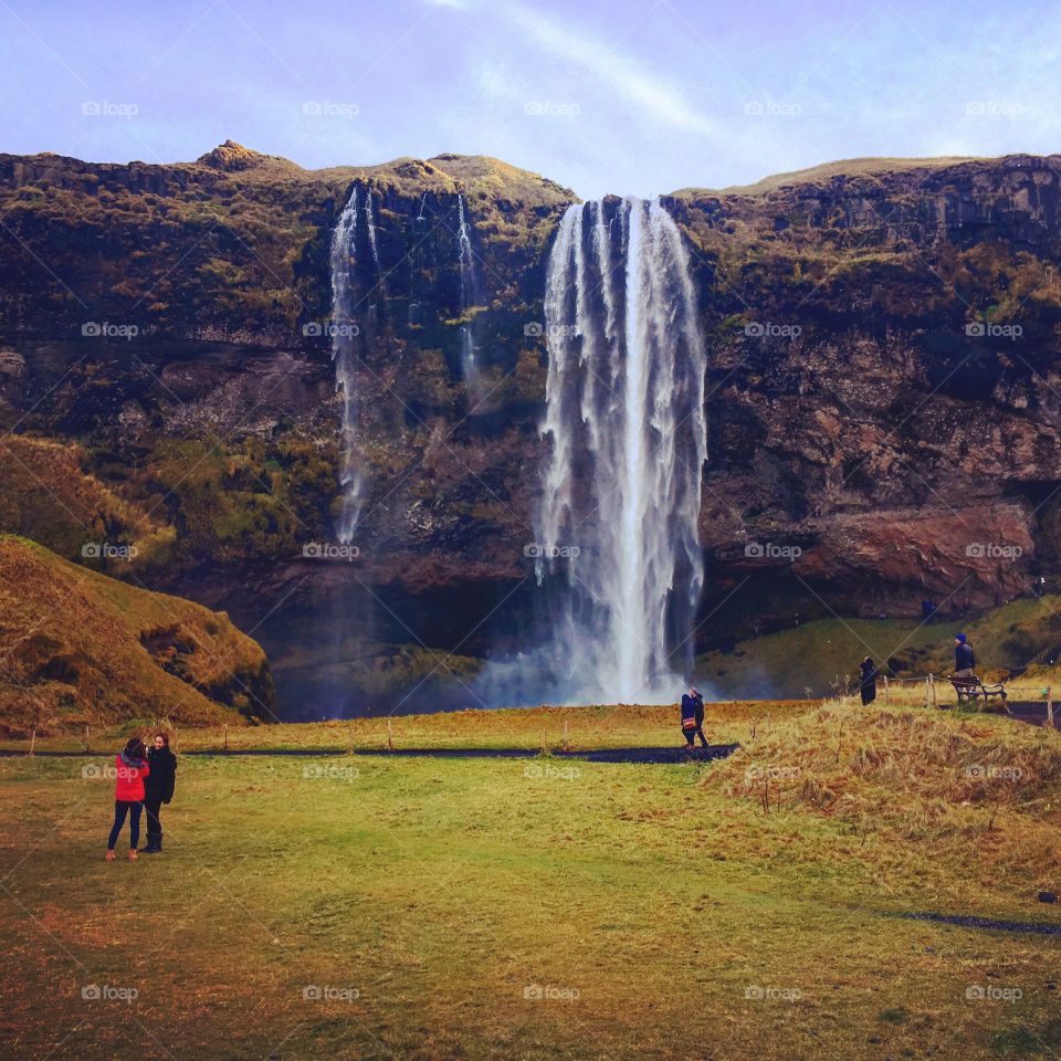 Waterfalls in Iceland this autumn 