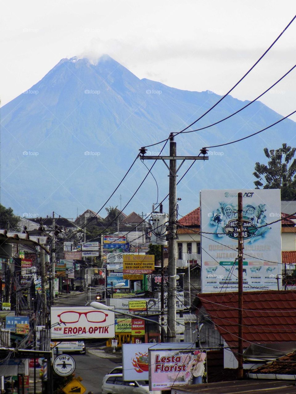 Volcano seen from a distance