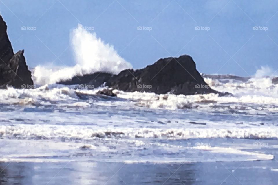 Splashing at Third Beach