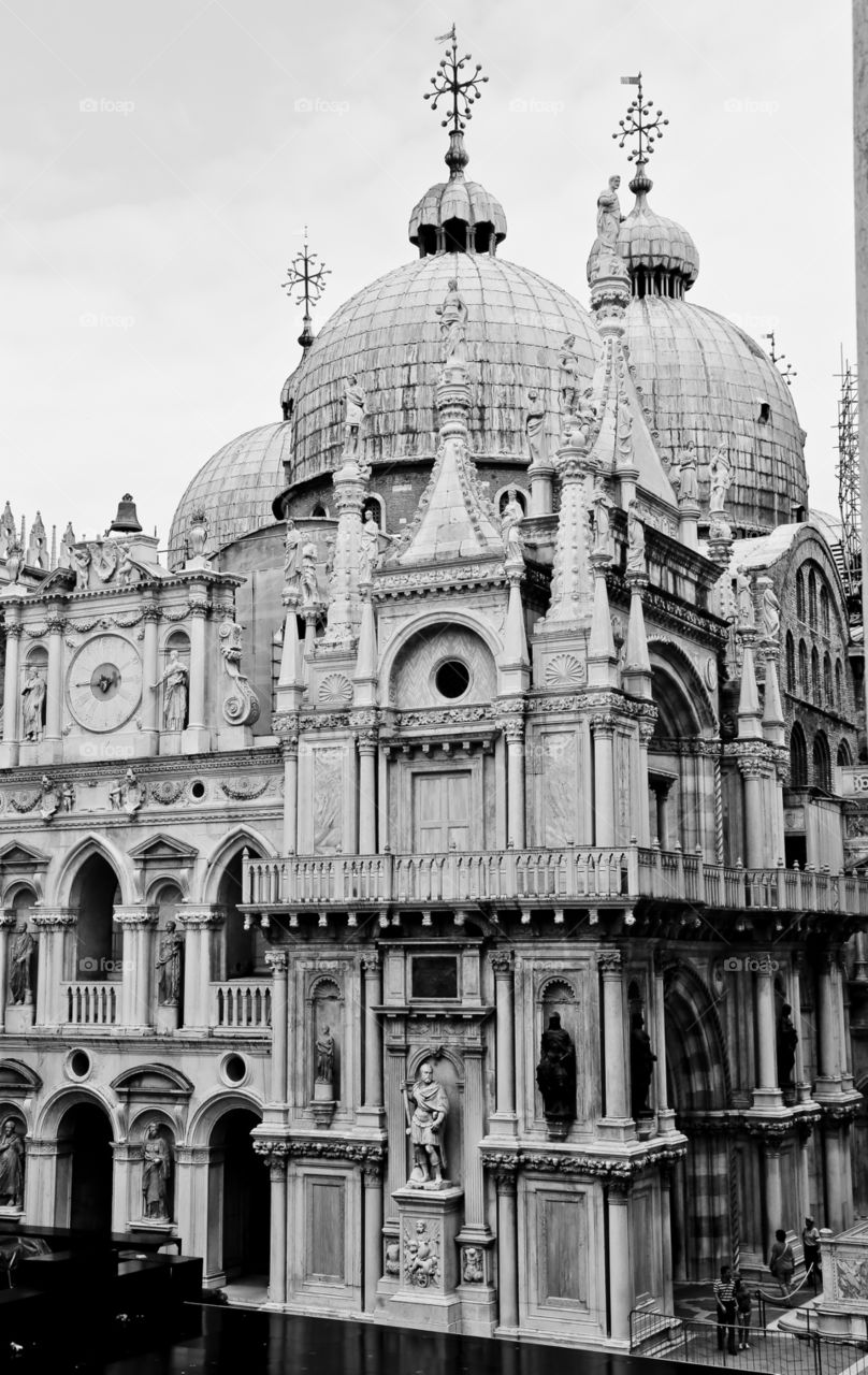 Intricate Details. Byzantine influence on the architecture of the Doge Palace. Venice, Italy