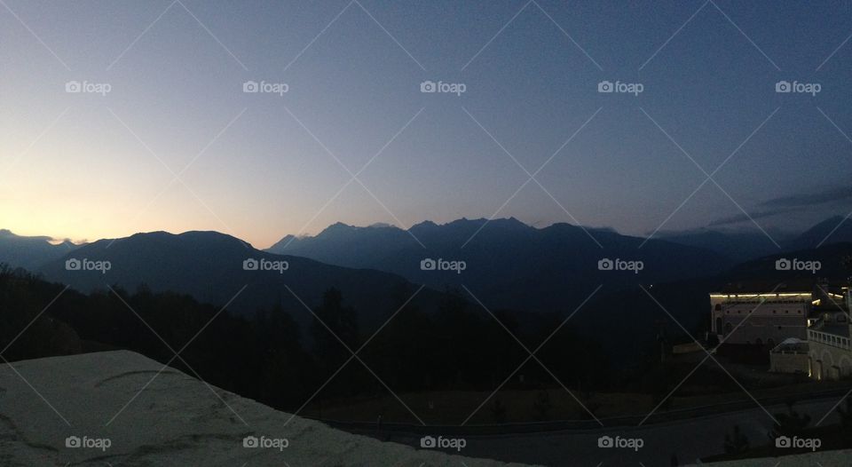 Landscape, Mountain, Sunset, Fog, Dawn
