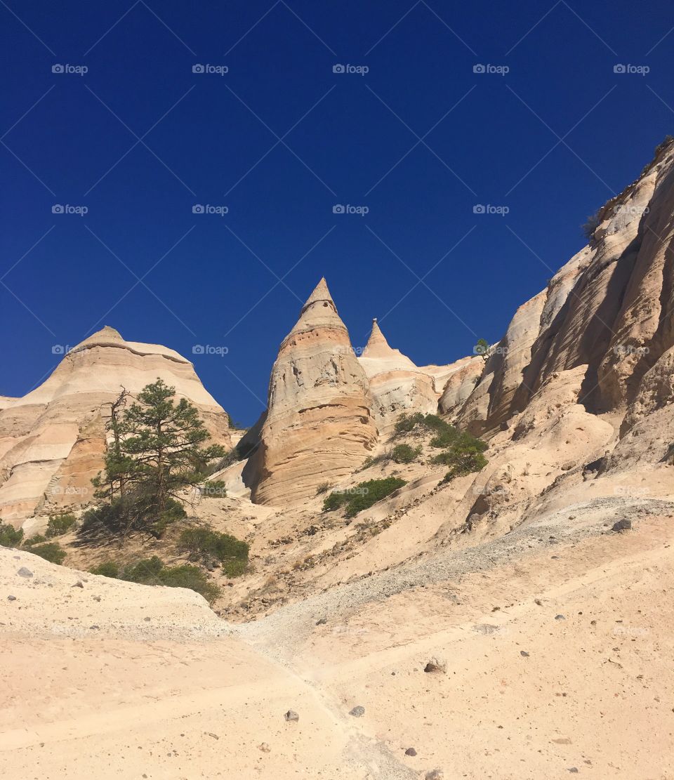 Hoodoos at the Kasha-Katuwe tent rocks National monument in New Mexico 