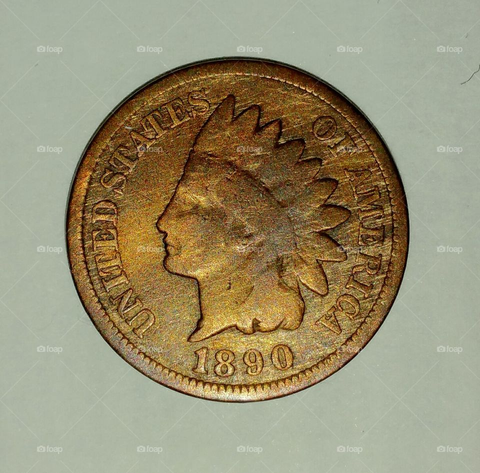1890 Indian head penny - front