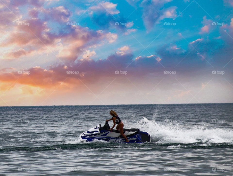 Jet Ski Sunset