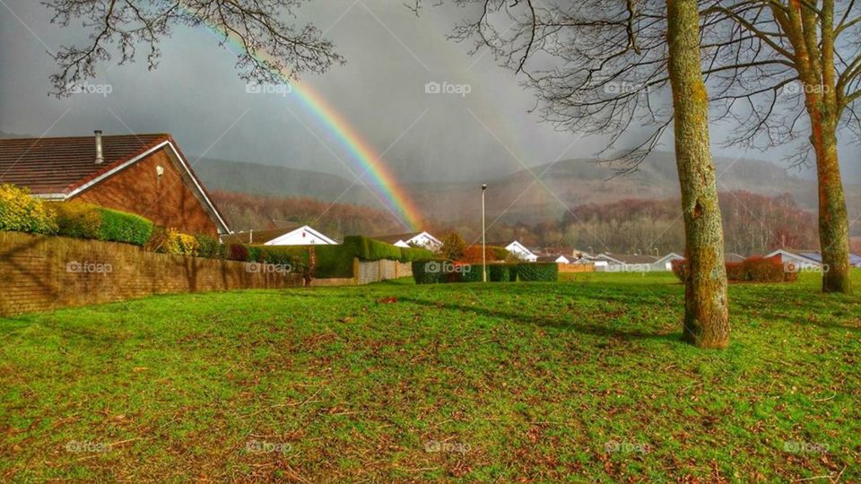 Rainbow Rising 🌈 Cwmbach, Aberdare, Wales - February, 2018
