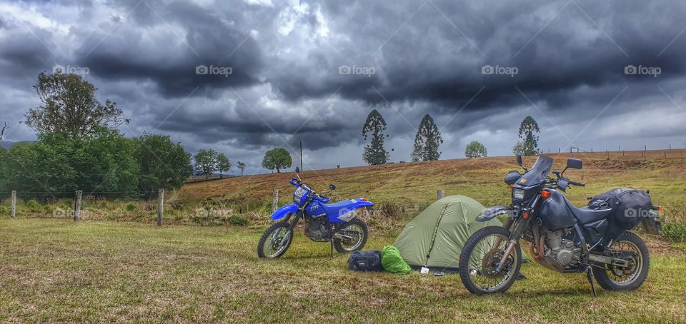 motorcycle camping in Queensland