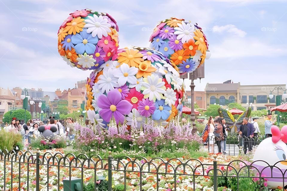 large plastic flower arch micky mouse
