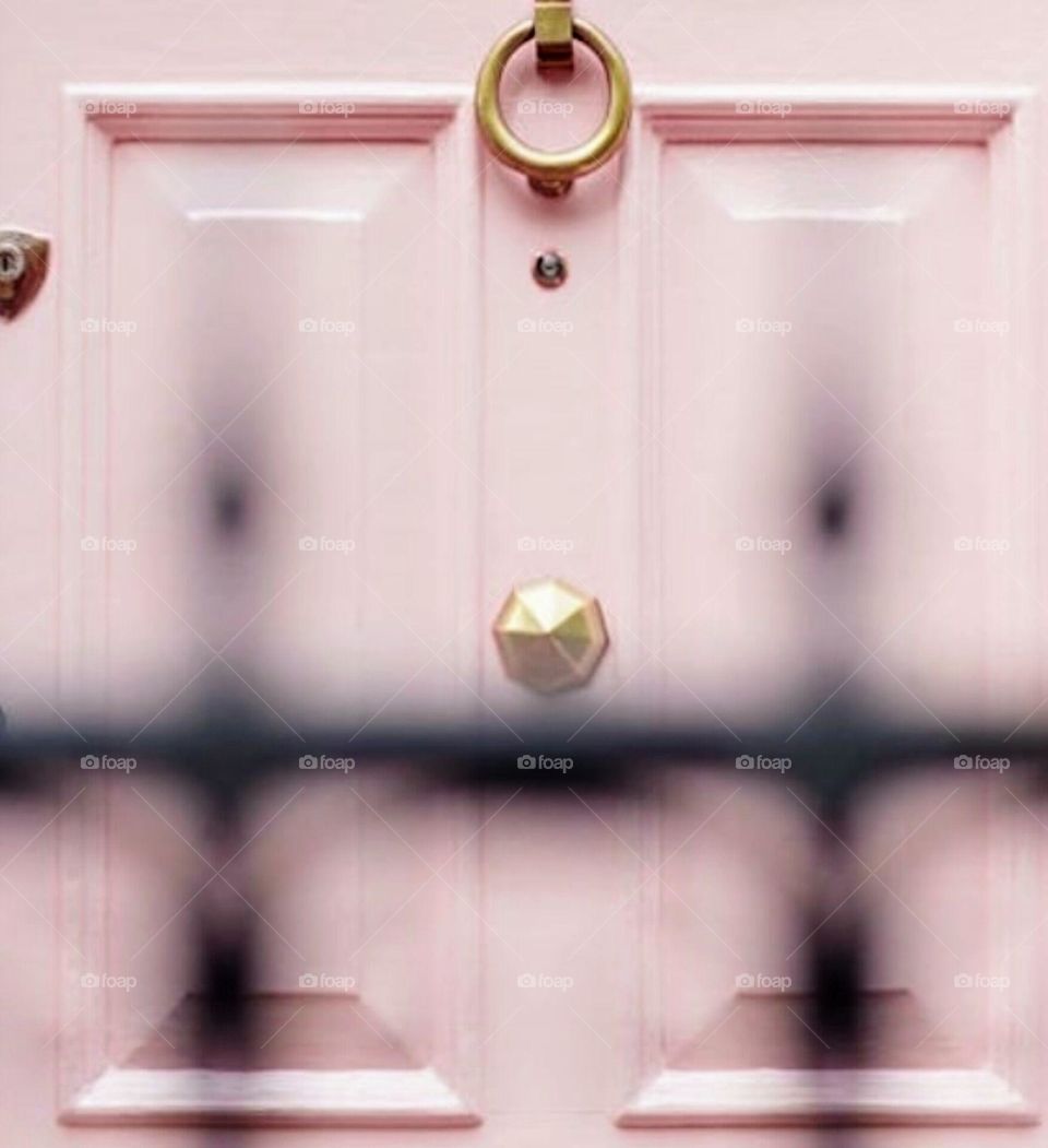 pink house, pastel color, baby pink door, nice pink
