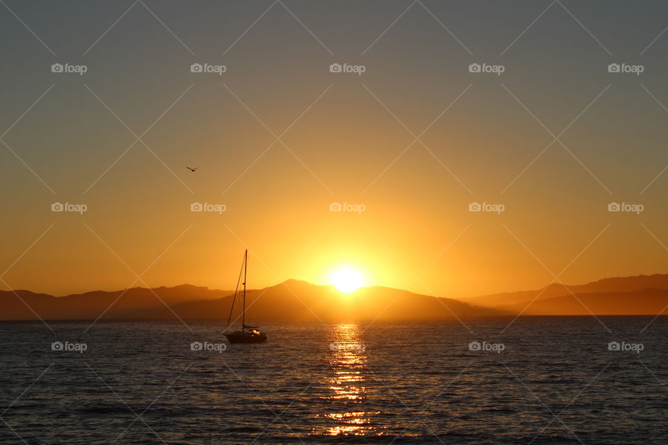 Sunset, Water, Sea, Ocean, Dawn