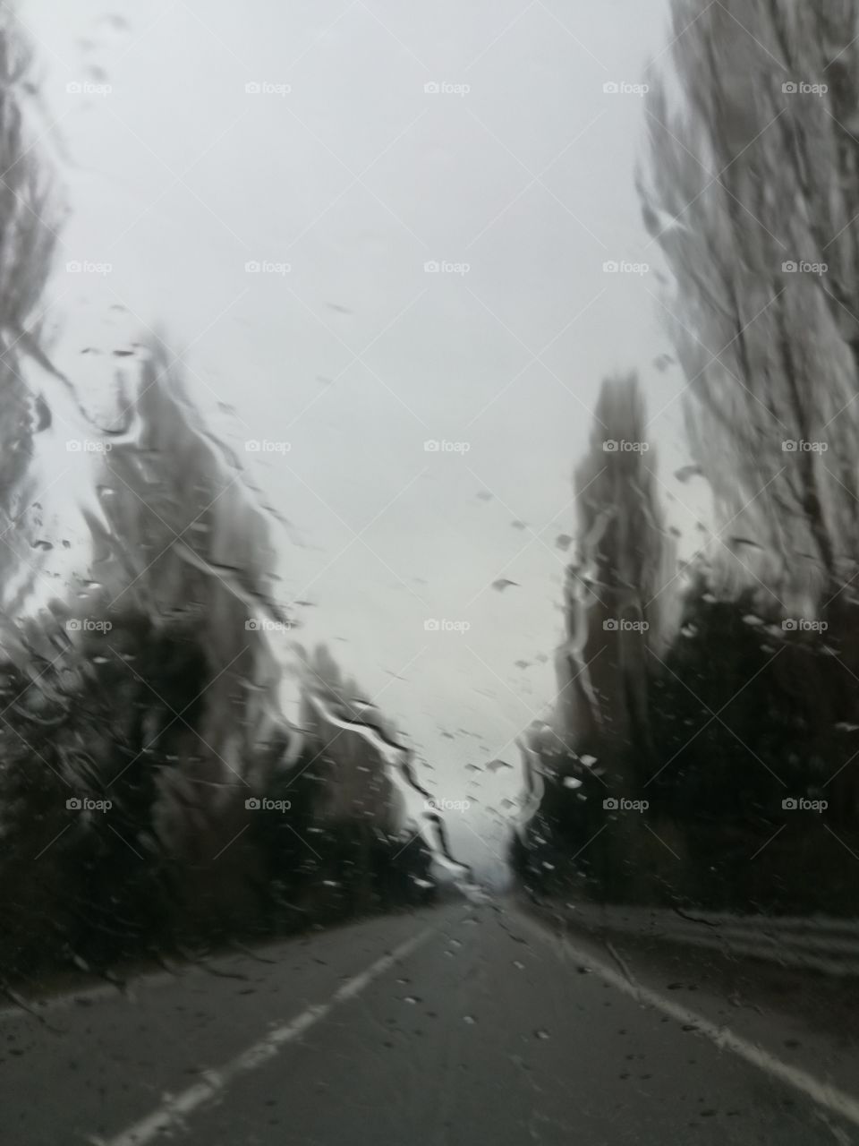 Rain again. While driving
