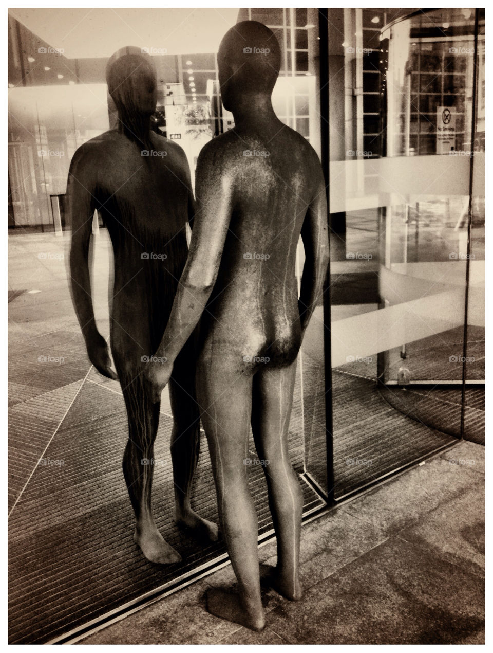 man reflection sculptor london by jbrinkler