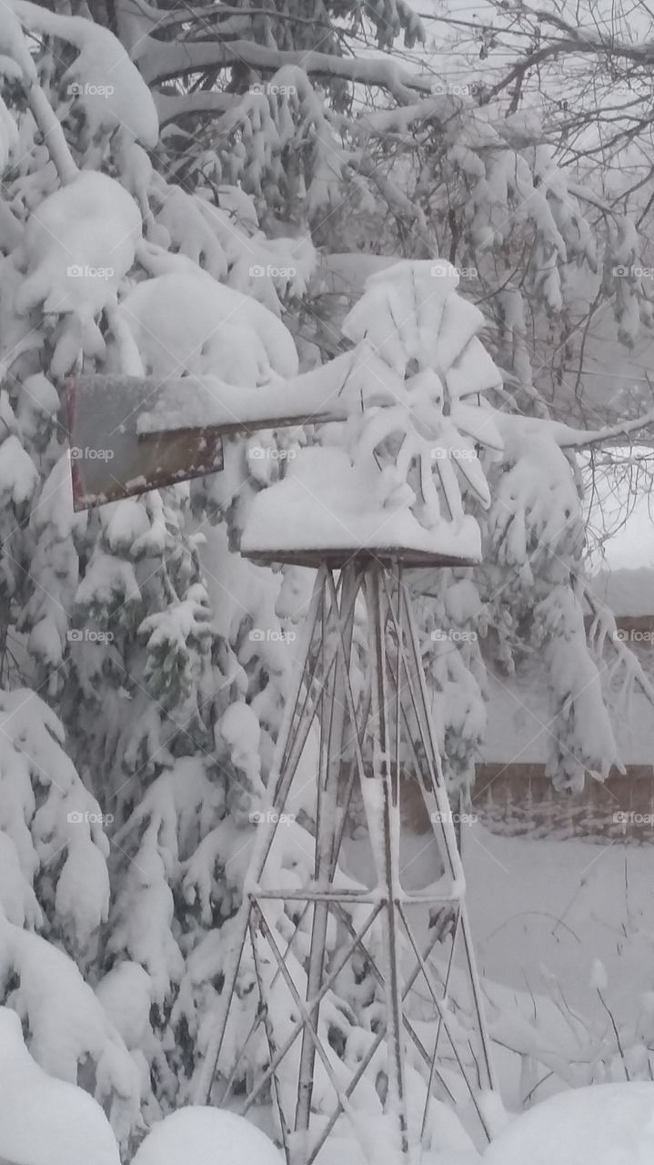 snowy snowy windmill