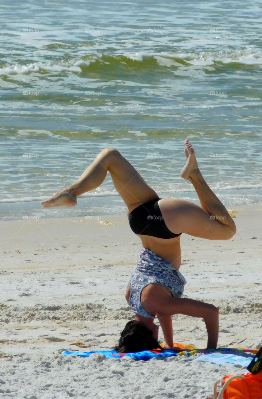 Mesmerizing Yoga on the beach in front of the Gulf of Mexico!
