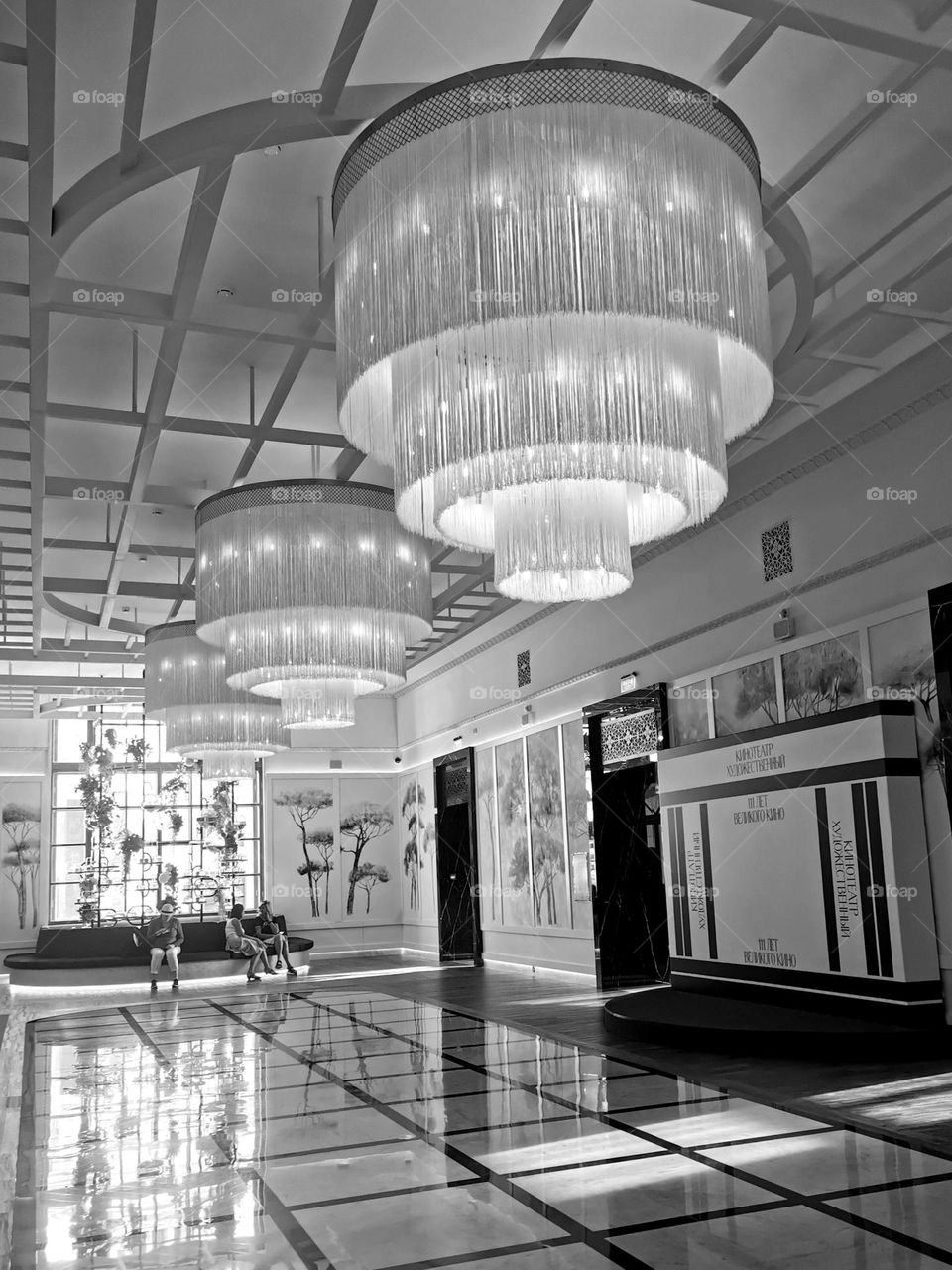 Inside movie theatre