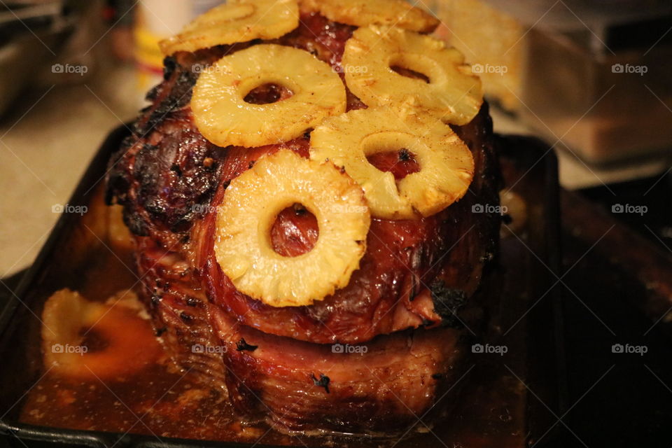 Pineapple and Clove Ham