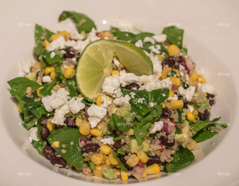 Corn and avocado salad