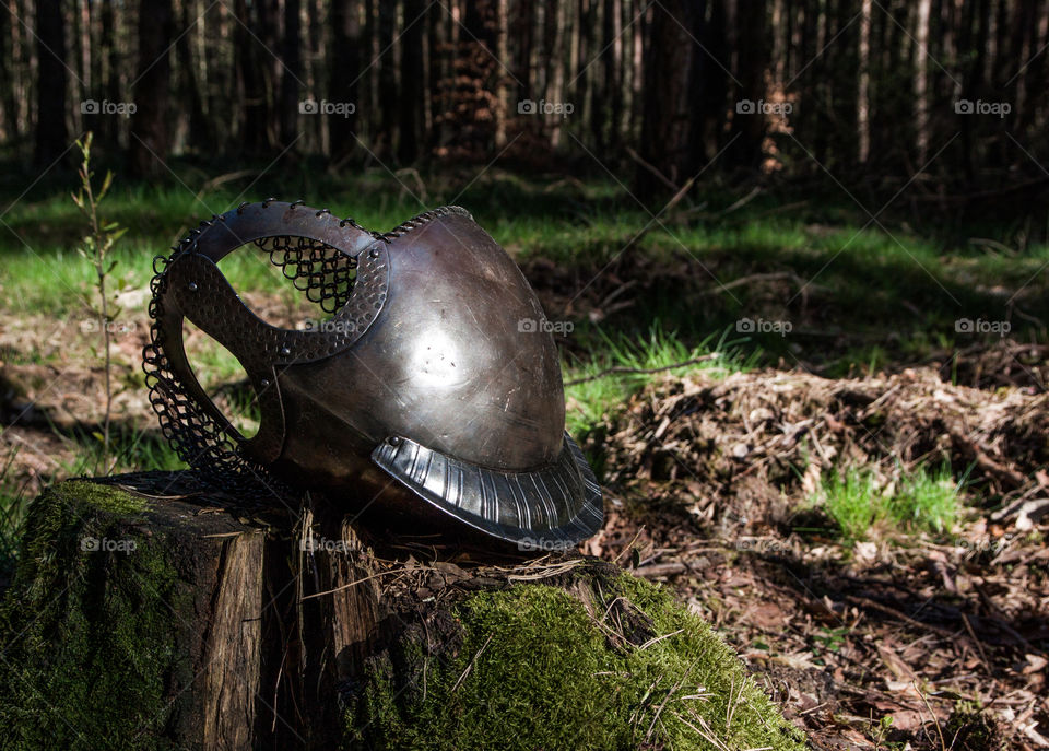 Overturned viking helmet 