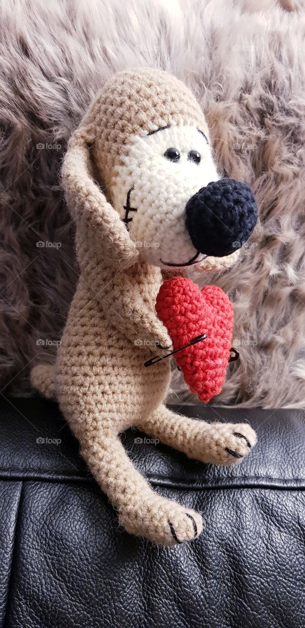 Amigurumi crochet dog